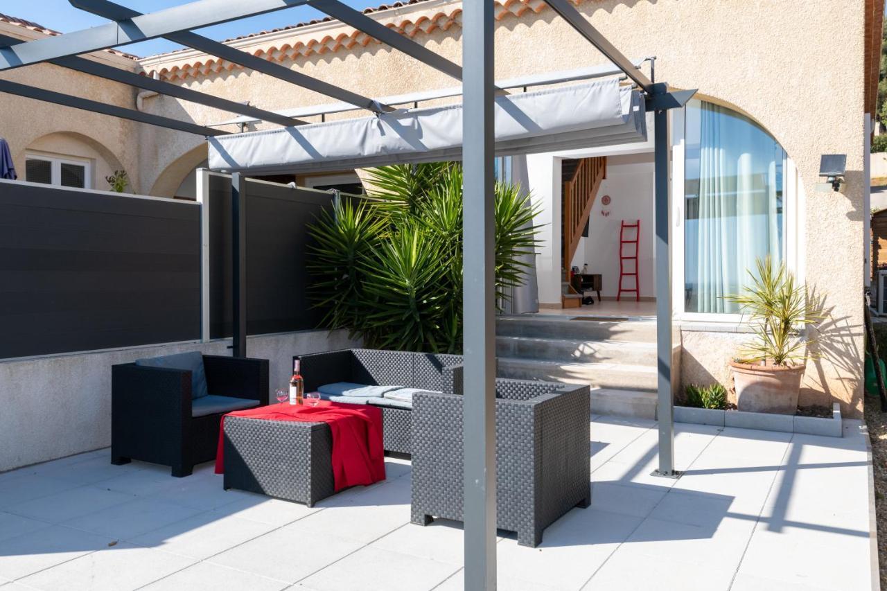Face A La Mer Superbe Villa Terrasse Barbecue Le Pradet Carqueiranne Exterior foto